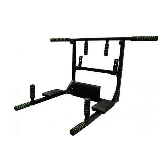 Турнік-бруси настінний Iron 4 в 1 з м'якими ручками чорний NE-TR-4B Вінниця