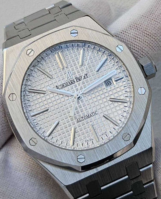 Швейцарський годинник Audemars Piguet Royal Oak Silver White. Харків - фото 6