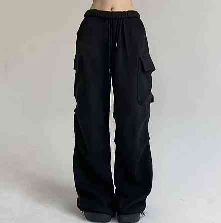 Жіночі повсякденні оверсайз штани-карго двонитка Одеса