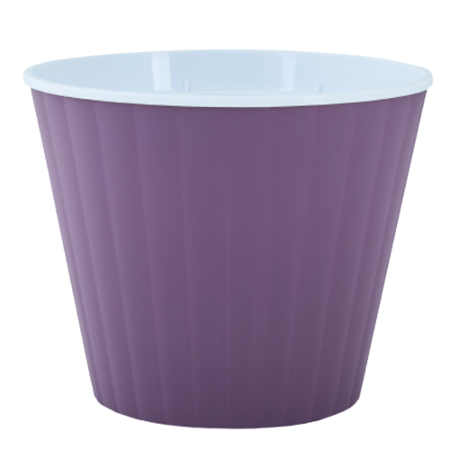 Вазон Ібіс з подвійним дном 13*11,2см фіолетовий/білий Алеана Житомир - изображение 1