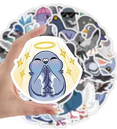 Набір наклейок з птахами (голуби) для скрапбукінгу та декору, 63 шт Київ