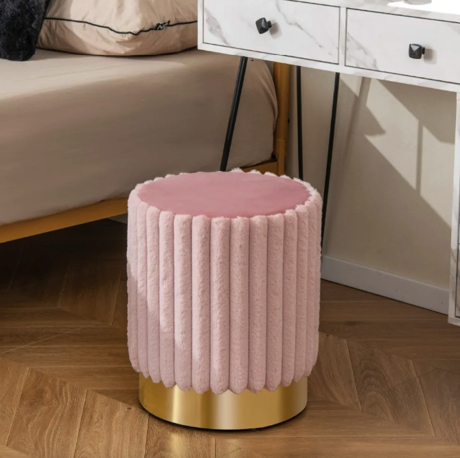 Пуф Costway Rosa велюровий на металевій основі Киев - изображение 8