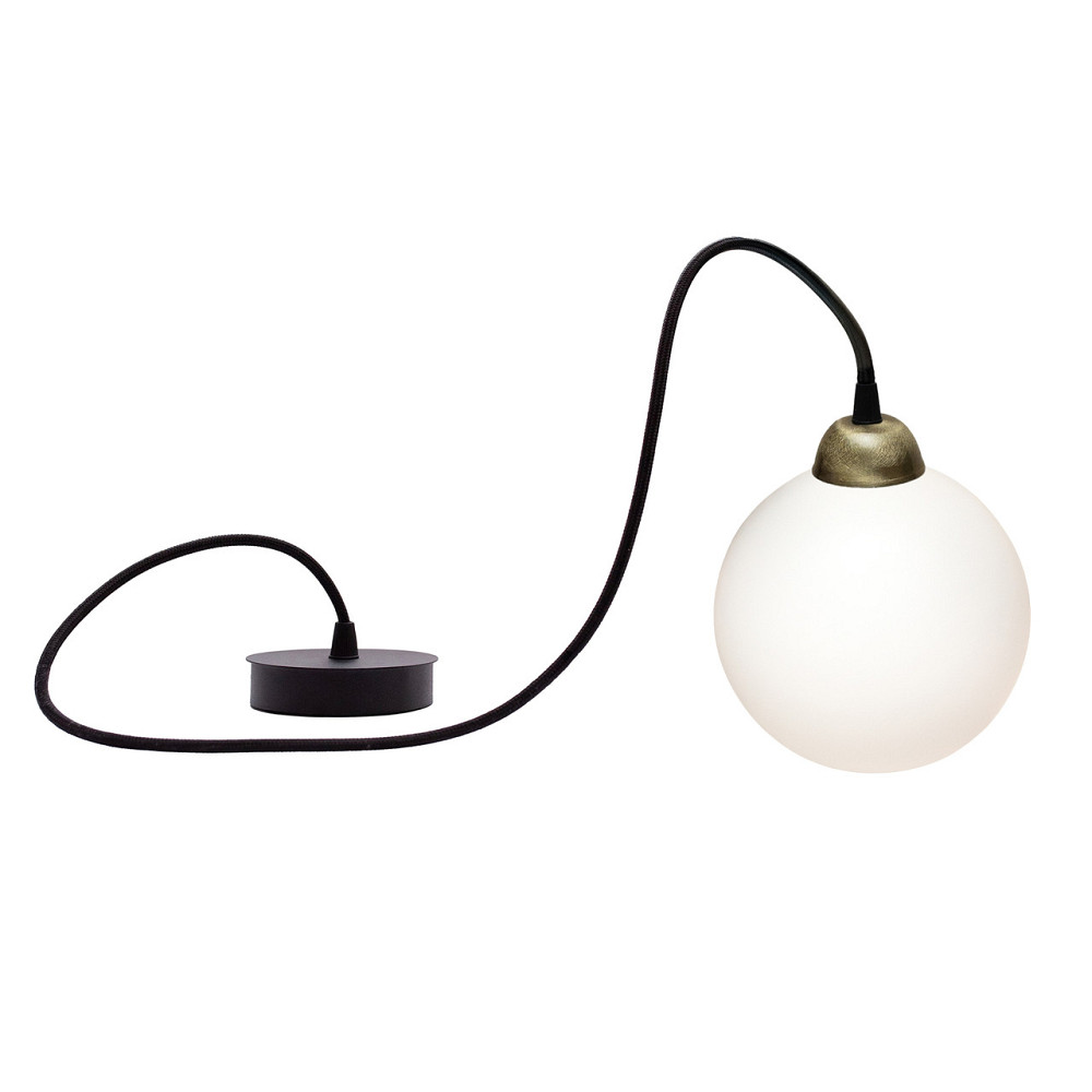 Светильник подвесной MSK Electric Luna со стеклянным плафоном шар под лампу Е27 PL 2026 BK Одесса - изображение 3