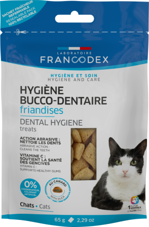 Ласощі для гігієни зубів Francodex (Франкодекс) для котів з качкою, 65 г Вінниця
