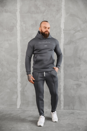Теплый спортивный костюм мужской Европа Графитовый L Харьков