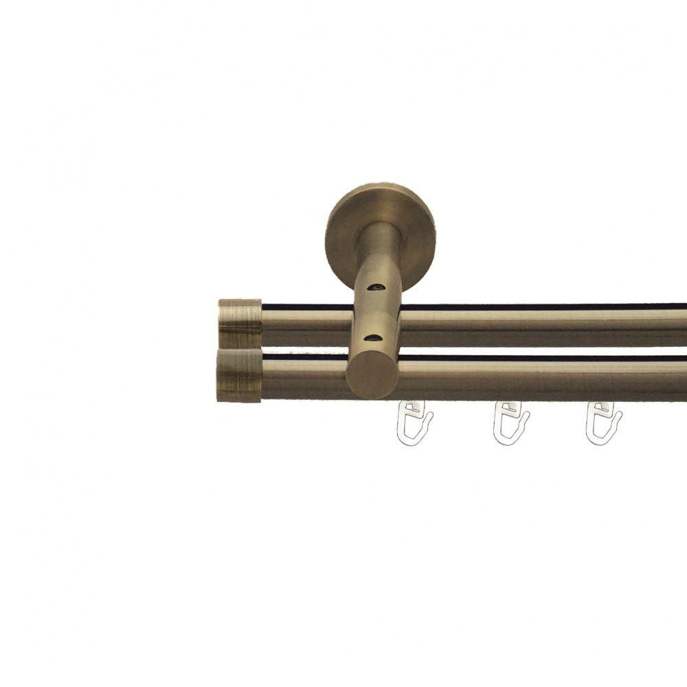 Карниз Orvit Заглушка металевий дворядний реверсивний профільна труба  Антик 19\19 мм 300 см (7219338) Львов - изображение 1