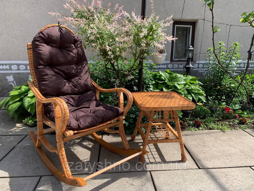 Качалка плетеная высокая с накидкой Киев - изображение 4