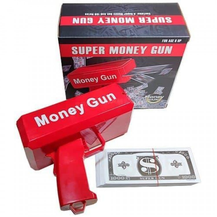 Пистолет который стреляет деньгами Super Money Gun Винница - изображение 1