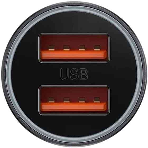 Автомобільний зарядний пристрій Baseus Golden Contactor Max Series 60W 2USB (CGJM000013) Dark Grey Рівне