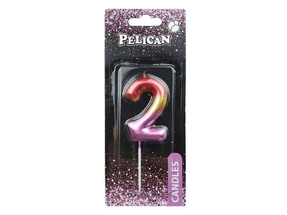 Свічка для торта 2 РАЙДУЖНА 6см. 866062 ТМ PELICAN Solmir Киев - изображение 1