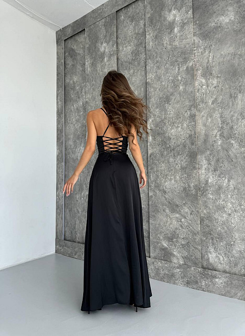 Жіноча святкова елегантна сукня з відкритою спинкою костюмка Армані Одеса - фото 5