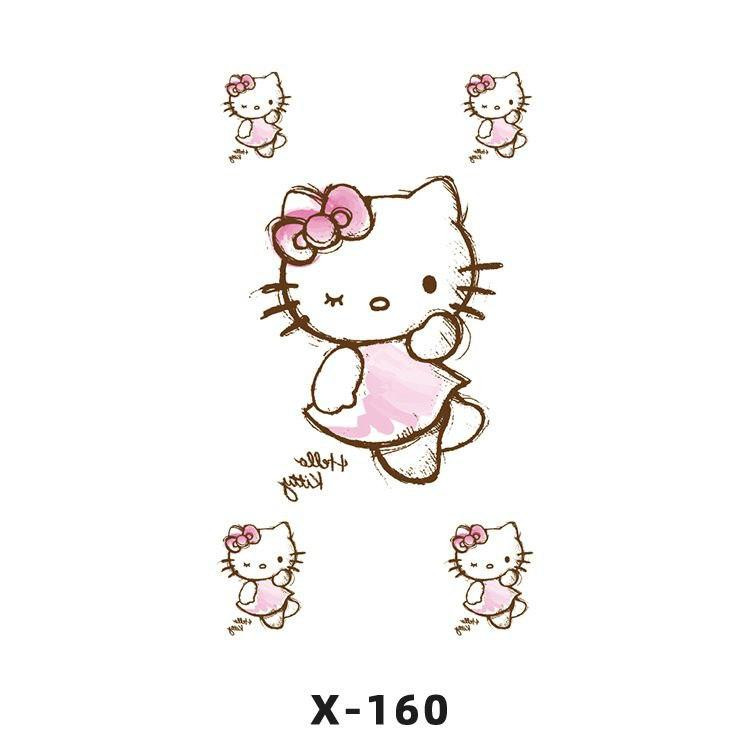 Дитяче татуювання з котиком 10 на 6 см рожевий Київ - фото 2