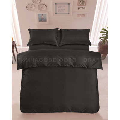 Постільна білизна Ardesto Mix&amp;Match Premium сатин чорний євро 200х220 (ART2022SL) Вінниця - фото 1