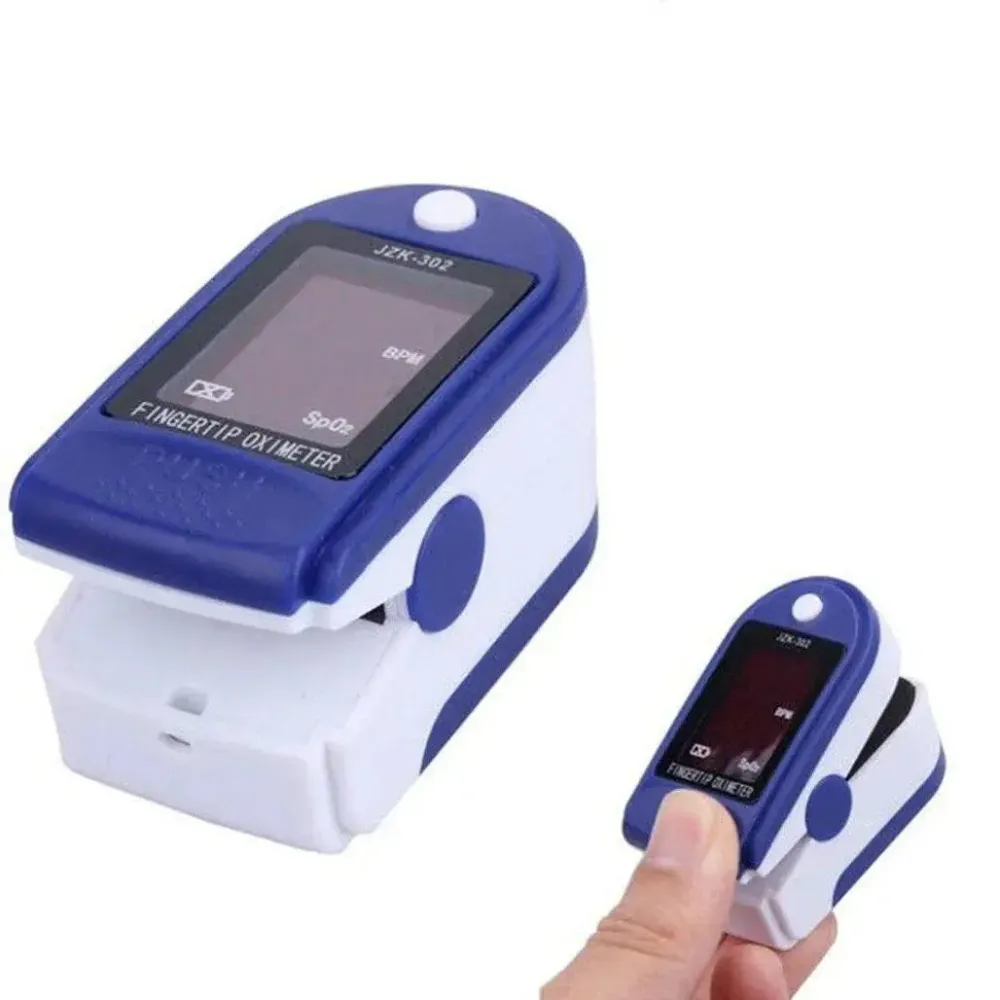 Пульсометр для измерения пульса и сатурации JZK-302 Синий, пульсоксиметр на палец Коломия - фото 2