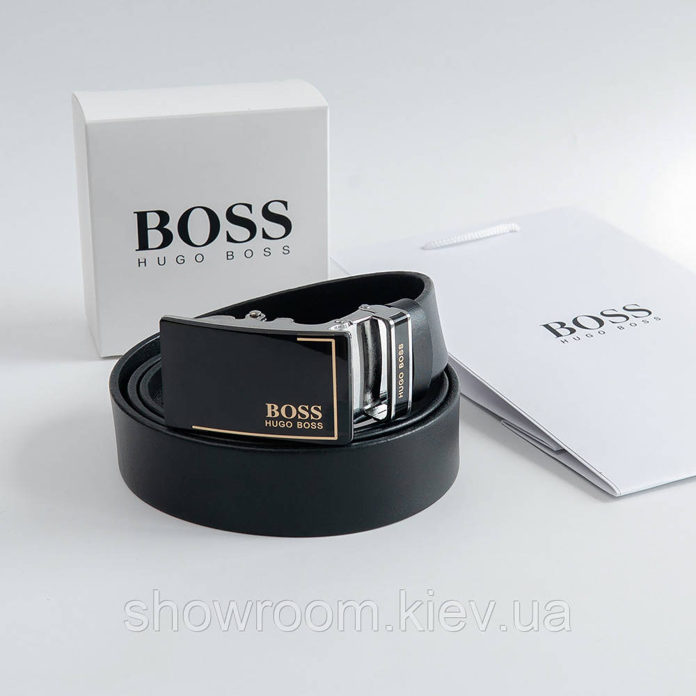 Мужской ремень из натуральной кожи с пряжкой автомат (201) Киев - изображение 2