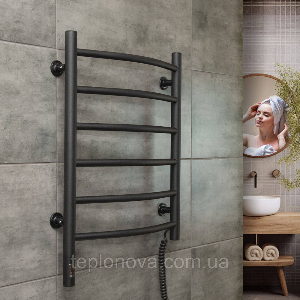 Сушарка для рушників Камелія 480х600 Sensor права з таймером, чорний муар Чернівці - фото 2