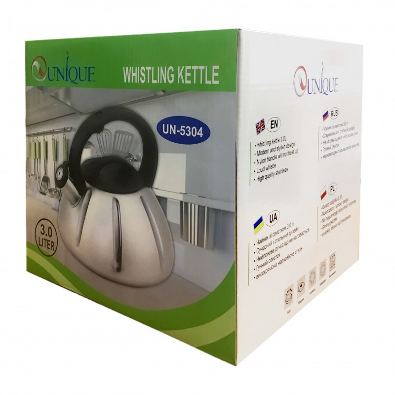 Чайник із свистком UNIQUE UN-5304 3 л для усіх типів плит Одеса - фото 2