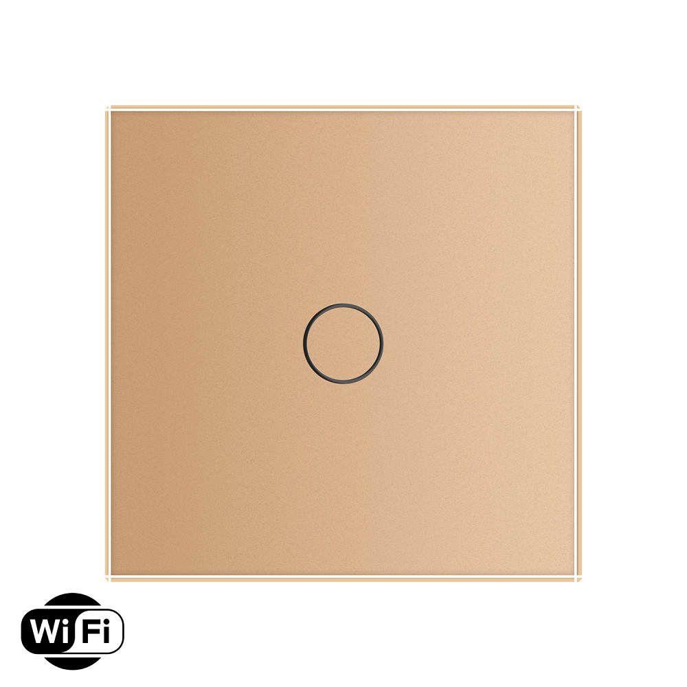 LIVOLO Розумний сенсорний Wi-Fi прохідний/перехресний вимикач 1 сенсор Livolo золотий скло (VL- Коломия - фото 2