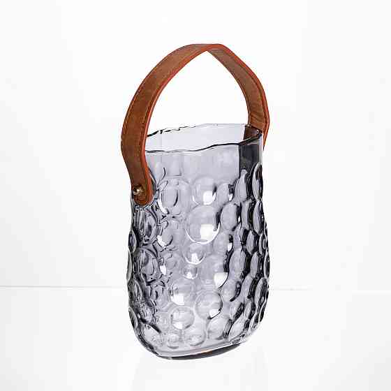 Ваза сумочка з ручкою 13×9.5×18 см декоративна Сірий HP-19-153-5 Коломыя