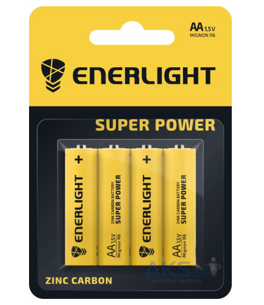 Батарейка сольова AA/R6 (бл-4шт) Enerlight SuperPower Житомир - изображение 1