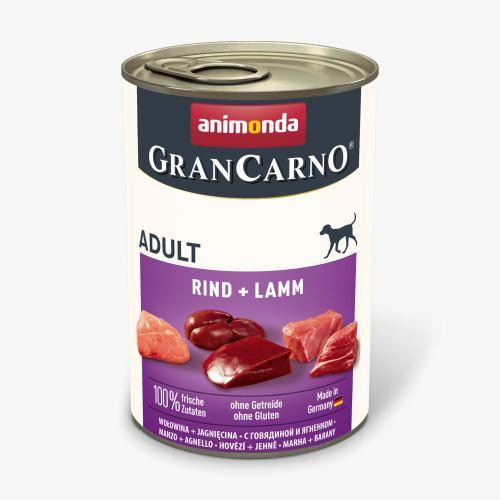 Вологий корм Animonda GranCarno для дорослих собак, з яловичиною та ягням, 400 г Київ - фото 1