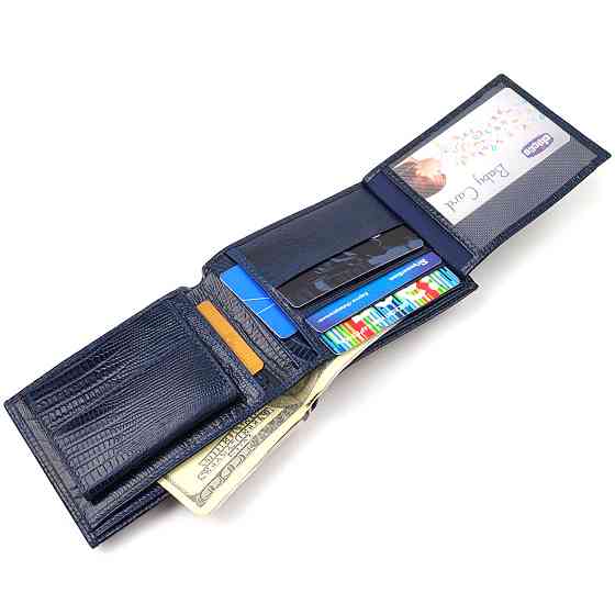 Фактурний стильний гаманець для чоловіків без застібки з натуральної шкіри горизонтального формату з тисненням CANPELLINI 21760 Київ