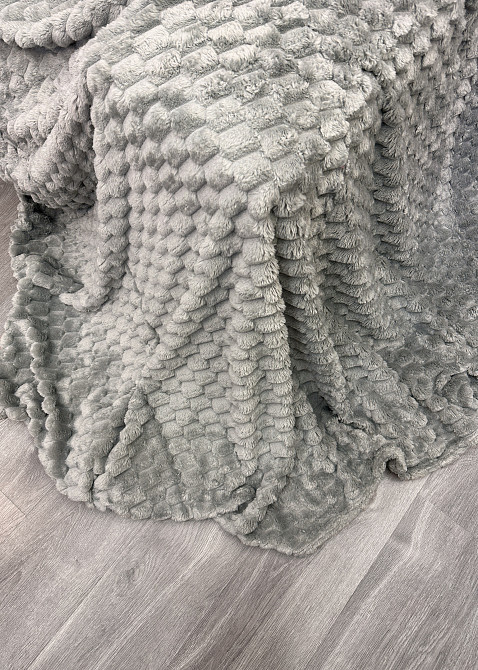 Плед-покривало 210х210 см (+-5см) Соти Сірий (87-207) Київ - фото 8