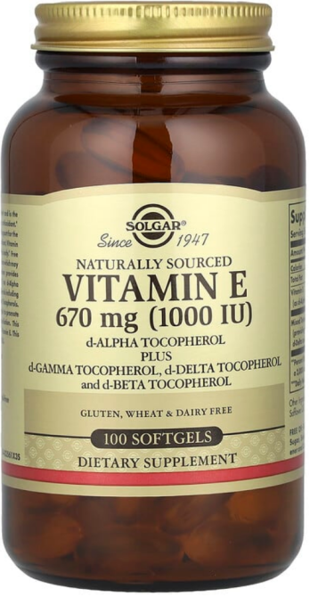 Витамин Е с токоферолами 1000 Solgar Vitamin Е 100 капсул Киев - изображение 1