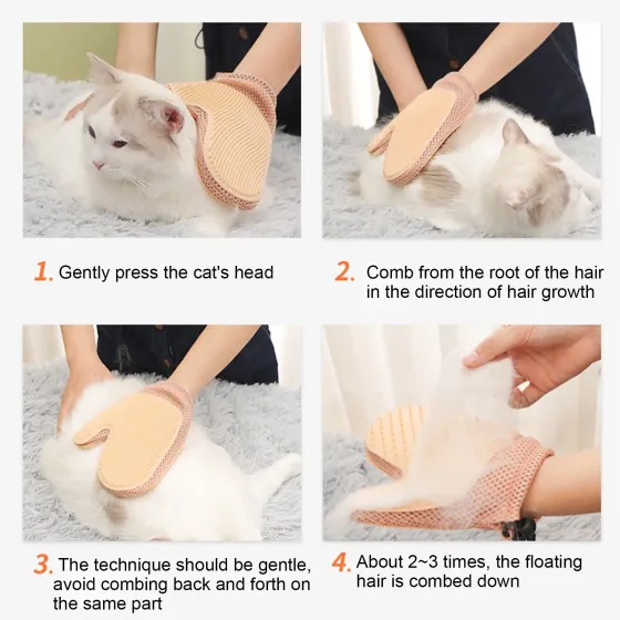 Перчатка Массажная щетка для удаления шерсти кошек и собак с защитой от царапин XL-147 Коломыя