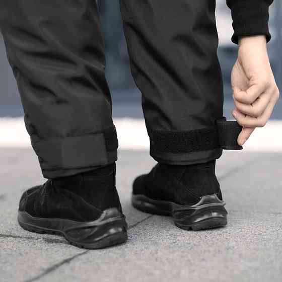 Мужские ватные зимние штаны Pobedov Fight. Черные зимние мужские зимние брюки Киев