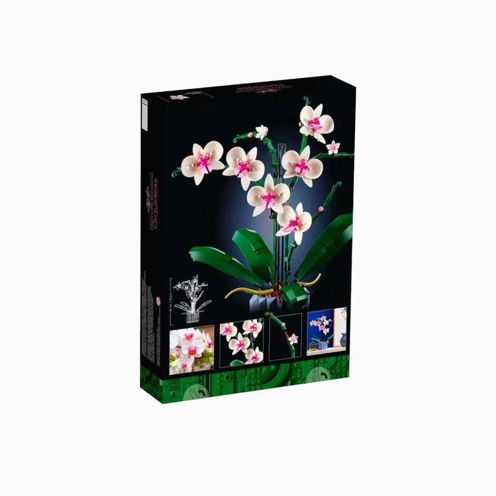 Конструктор Icons Орхідея, 608 деталей, у стилі Lego-лого Запоріжжя - фото 2