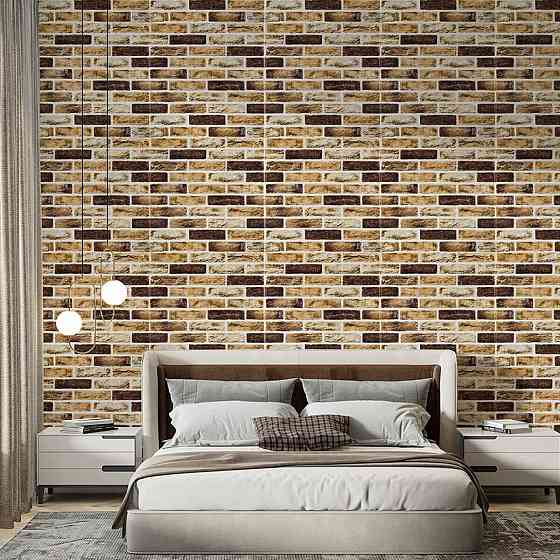 Самоклеюча 3D панель клінкер пісочний 700x700x4мм Клінкер пісочний цегла (415) SW-00000770 Київ