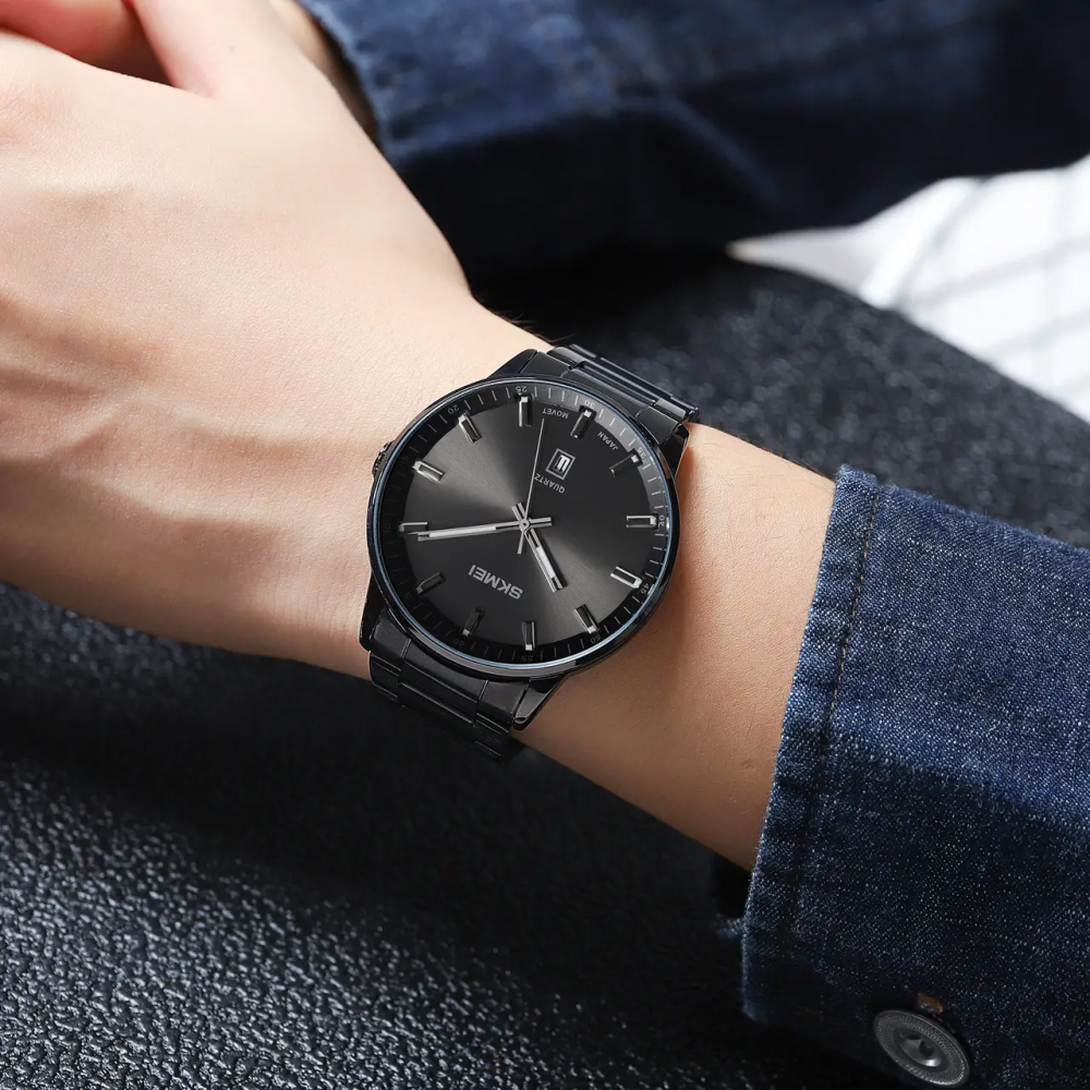 Мужские наручные классические часы Skmei 1878 (Черные) Винница - изображение 5