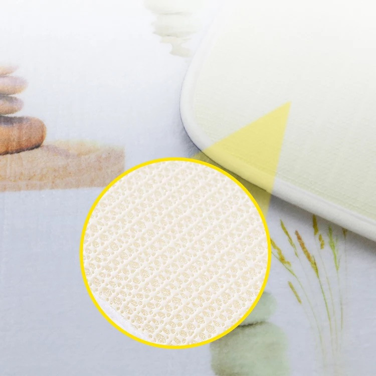 Коврик тканевый для ванной комнаты и душа Bathlux прорезиненный, с нескользящим покрытием, цветной с рисунком Каменец-Подольский - изображение 2