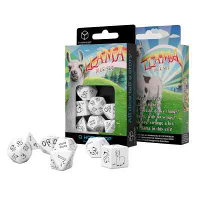 Набір кубиків для настільних ігор Q-Workshop Bright Llama Dice Set (White black) (SLLA02) Вінниця