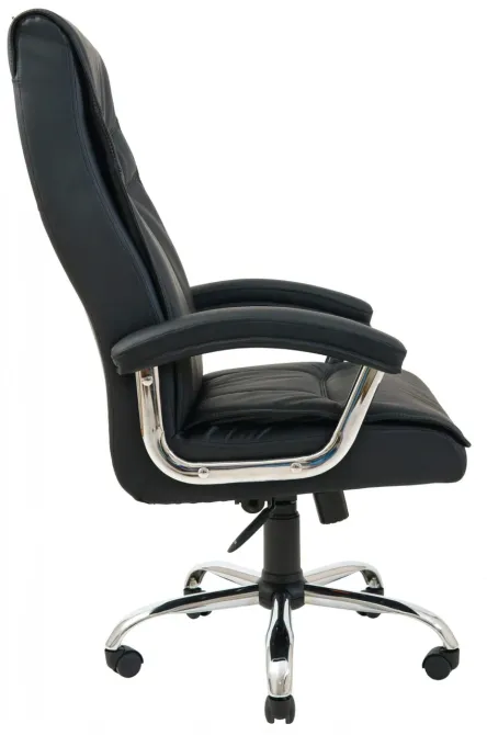 Офісне Крісло Керівника Richman Burgas Шкіра Комбо Lux Хром М3 MultiBlock Чорний Дніпро - фото 3