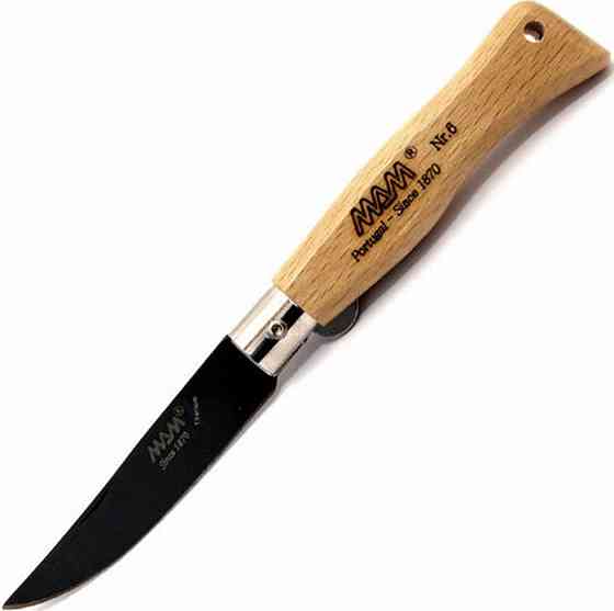 Універсальний Складаний Ніж 7.5 см MAM "Folding Knife Douro" Black Titanium (5004) Нержавіюча сталь Нововолинськ