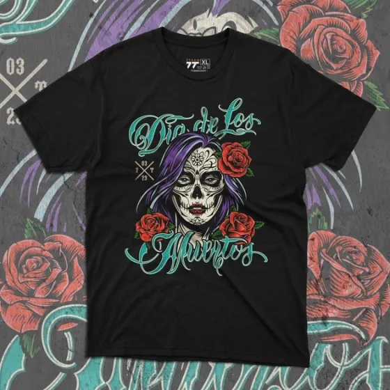 Футболка чоловіча з  принтом Dio Los Muertos Розмір 48 Дніпро