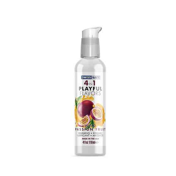 Распродажа!!! Лубрикант на водной основе Swiss Navy 4in1 Wild Passion Fruit 118мл (срок 15.10.2026) Sex Aura Киев