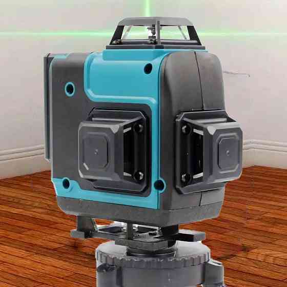 Акумуляторний лазерний рівень зі штативом на 16 ліній у кейсі,Синій SBR Київ