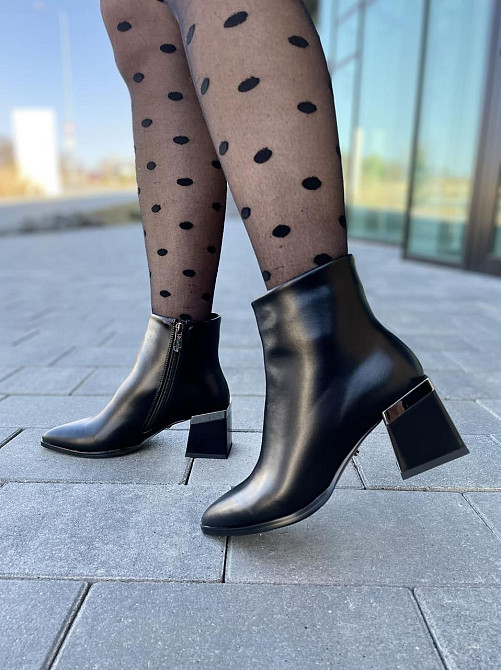 Lino Marano Черевики жіночі Lino Marano чорні еко-шкіра каблук 6см 35р.-37р. (4815) Коломия - фото 8