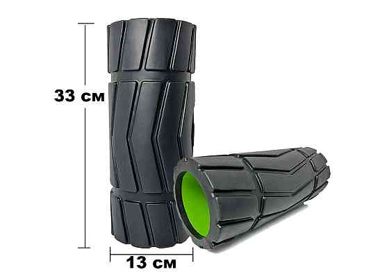 Масажний ролик EasyFit Rover 33 см Чорний Коломия