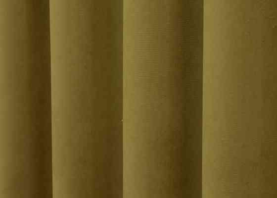 Шторная ткань микровелюр Petek цвет горчичный 1514ш Киев