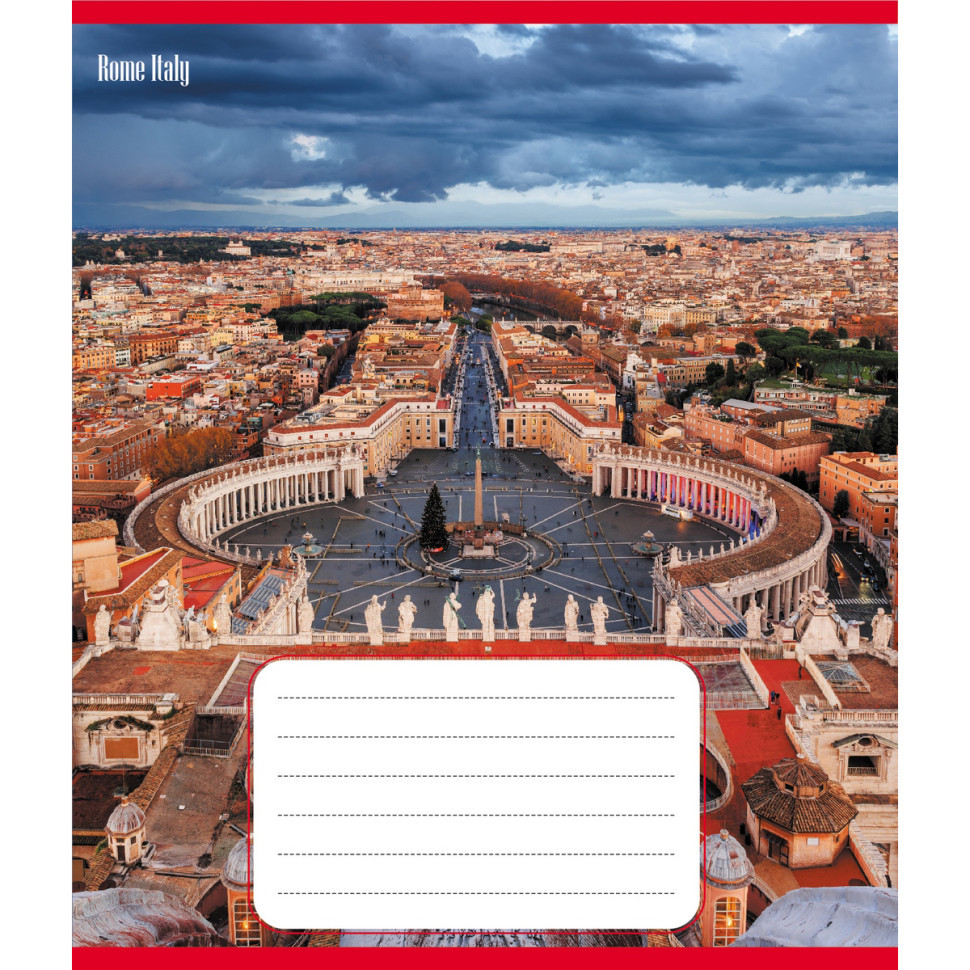 Зошит учнівський "Панорама міста" 012-510201C-3 в косу лінію, 12 аркушів Вінниця - фото 1