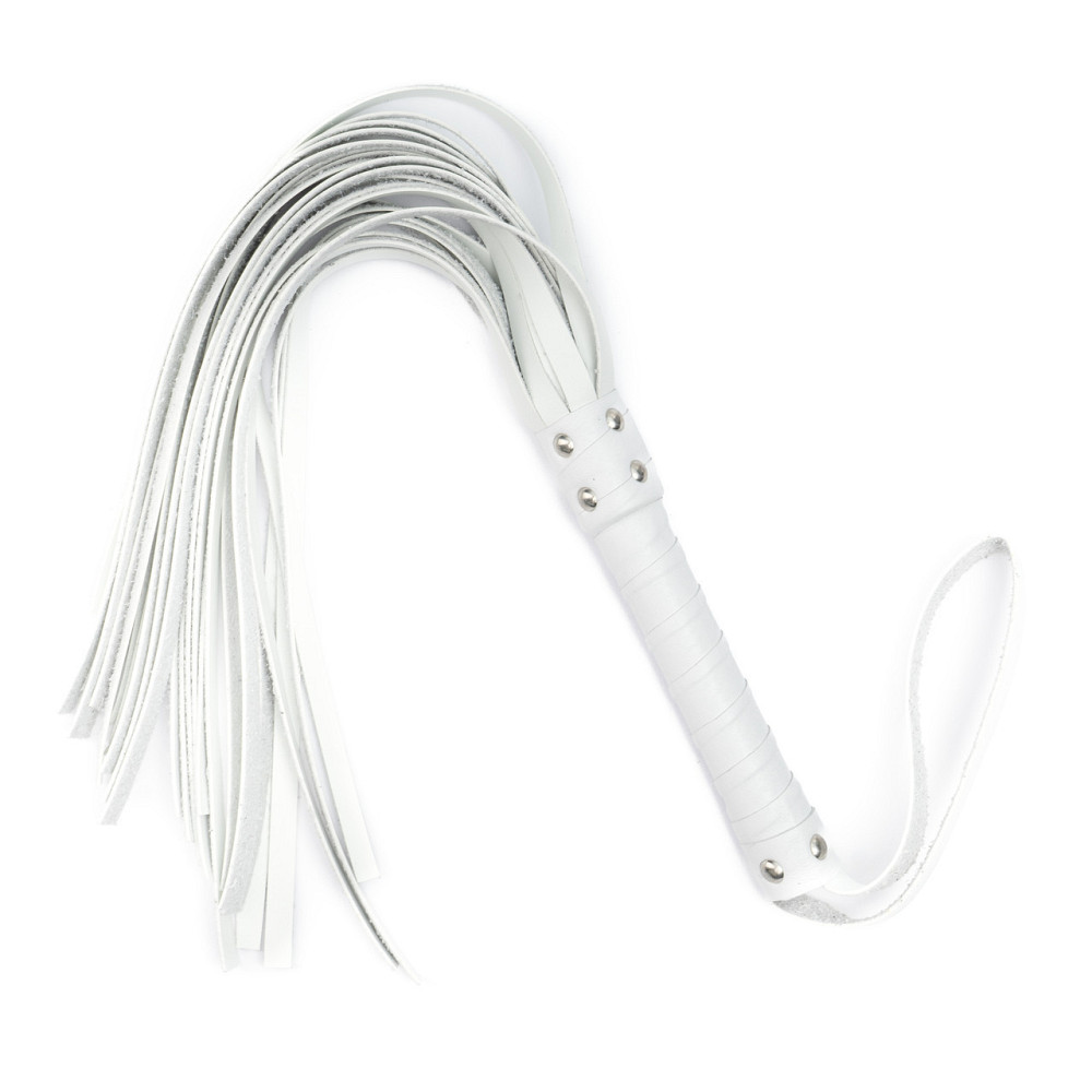 Флогер з комбінованої шкіри Flirty COMBO Leather - White, BM-00013 Sex Aura Київ - фото 2
