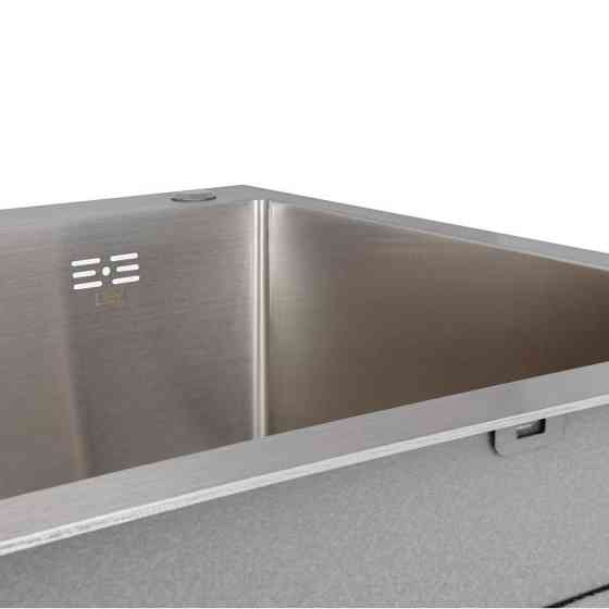 Мойка для кухни с нержавеющей стали интегрированная Lidz Handmade H7849L Brushed Steel (3/1 мм) Киев