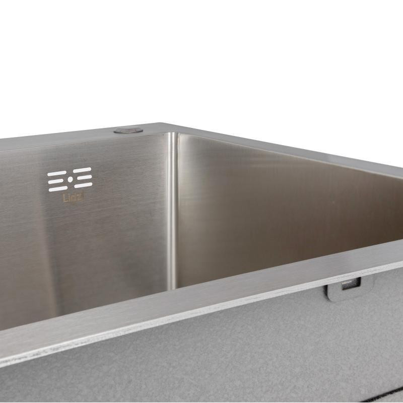 Мойка для кухни с нержавеющей стали интегрированная Lidz Handmade H7849L Brushed Steel (3/1 мм) Киев - изображение 4