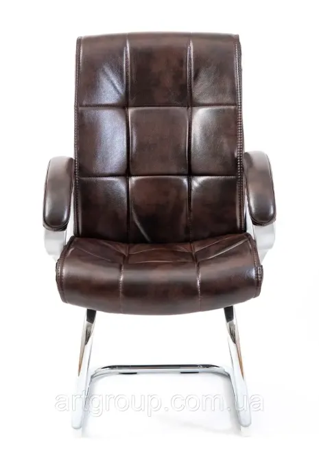 Офісне Конференційне Крісло Richman Arizona Titan Dark Brown Хром CF Коричневий Дніпро - фото 9