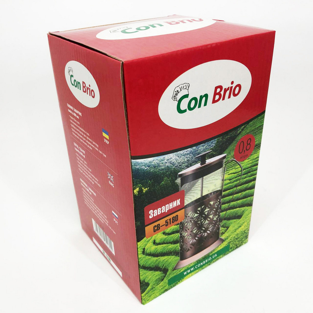 Чайники для заварки, Стильный чайник заварочный, Стильный чайник для заварки, Френч-пресс с поршнем BS-91 Львов - изображение 3