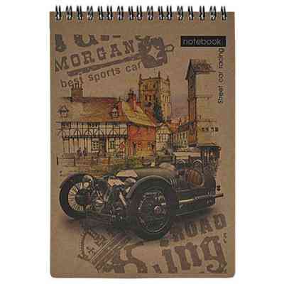 Блокнот Buromax spiral top, А5, 80sheets, KRAFT, square, perforation (BM.2471) Винница